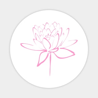 Lotus Flower Calligraphy (Pink) Magnet